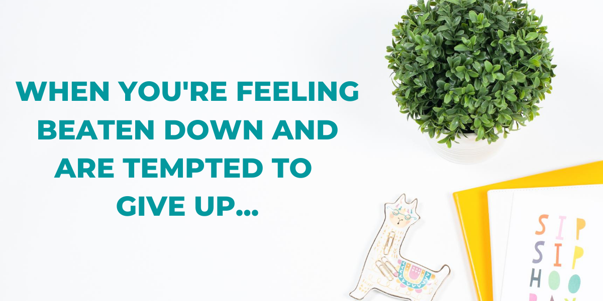 While we’re all feeling beaten down by everything going on in the world right now, we can keep taking one step forward at a time.