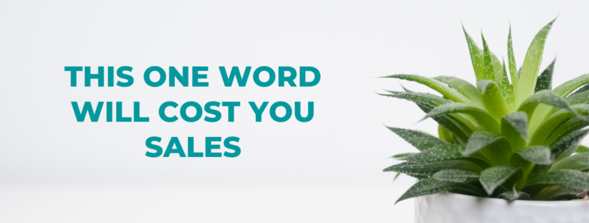Can you identify the one word that illuminates why your program is not selling as well as it should? This word may be costing you sales right now.