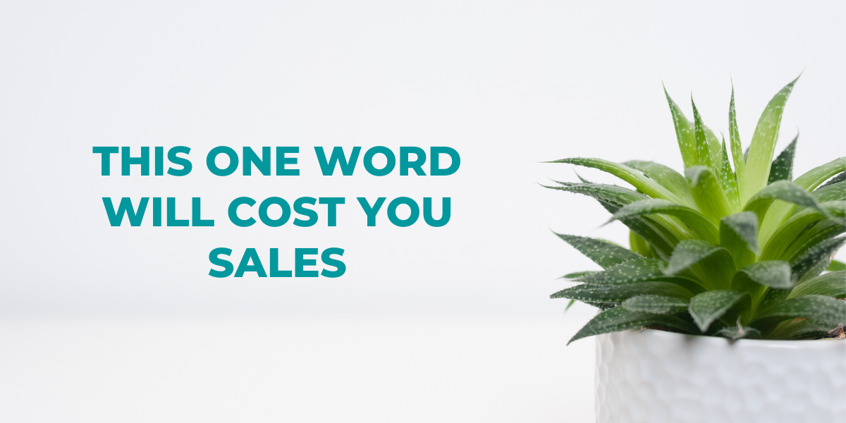 Can you identify the one word that illuminates why your program is not selling as well as it should? This word may be costing you sales right now.