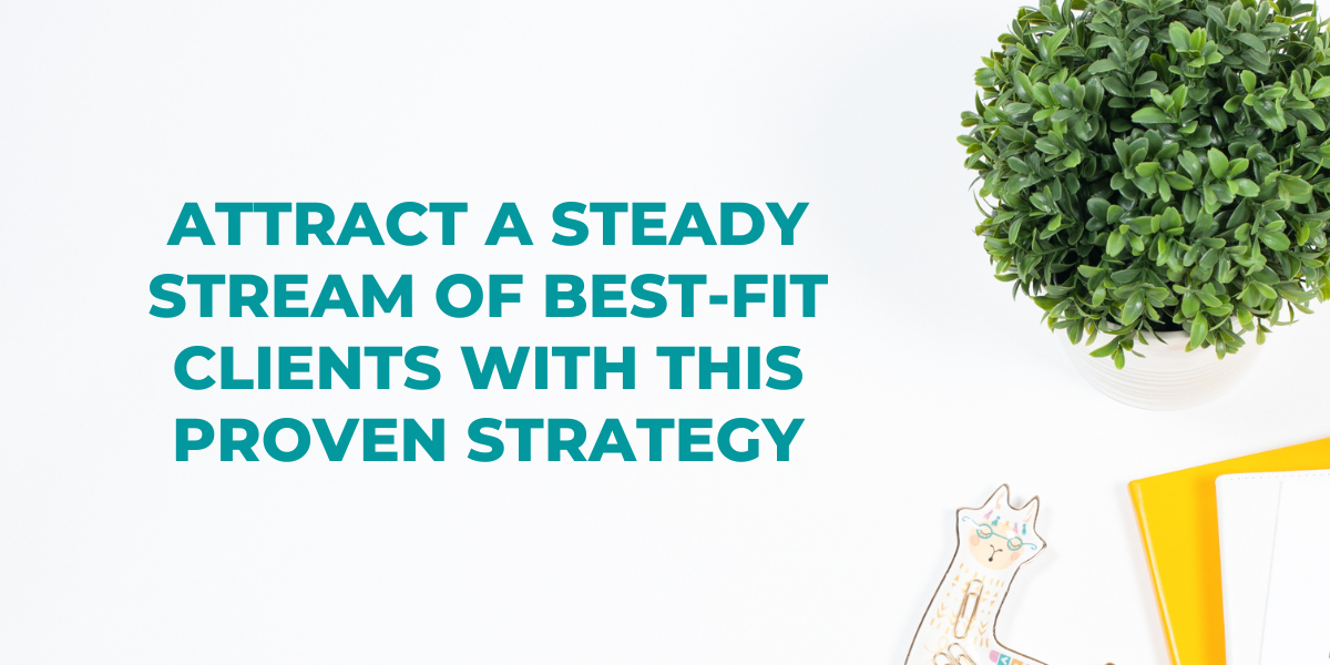 Let's see if you can figure out the critical resource that will turn visibility into a steady stream of best-fit clients eager to work with you.